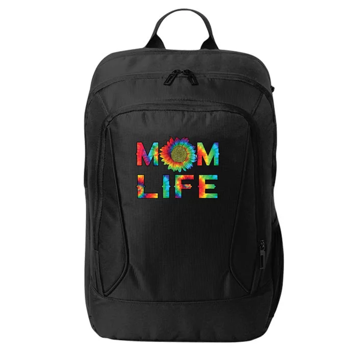 Mom Life Colorful Rainbow Sunflower City Backpack