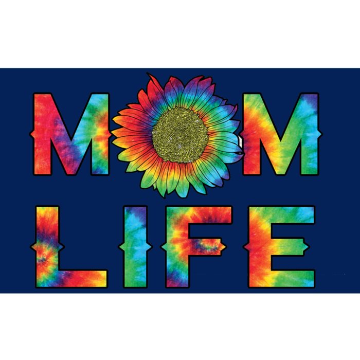 Mom Life Colorful Rainbow Sunflower Bumper Sticker