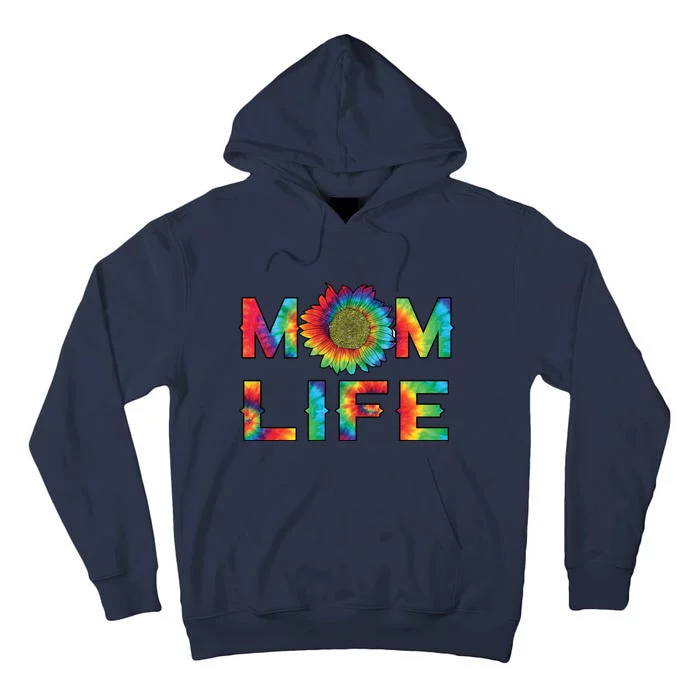 Mom Life Colorful Rainbow Sunflower Tall Hoodie