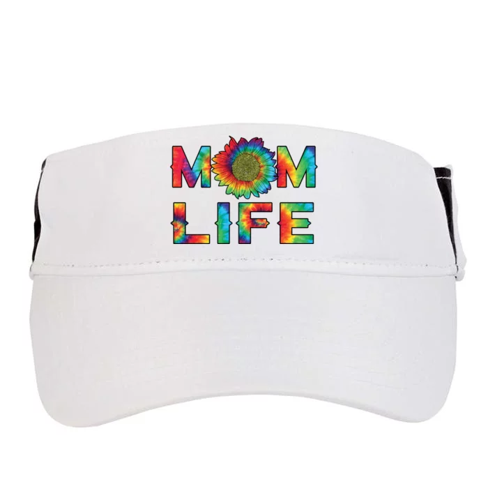 Mom Life Colorful Rainbow Sunflower Adult Drive Performance Visor