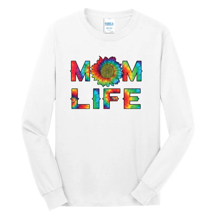 Mom Life Colorful Rainbow Sunflower Tall Long Sleeve T-Shirt