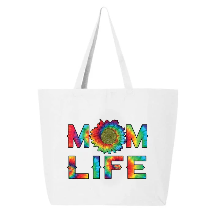 Mom Life Colorful Rainbow Sunflower 25L Jumbo Tote