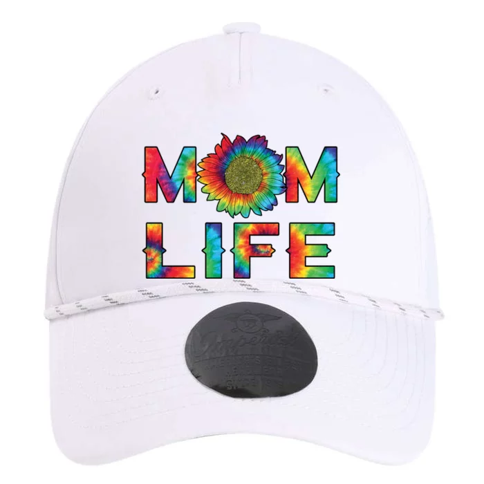 Mom Life Colorful Rainbow Sunflower Performance The Dyno Cap