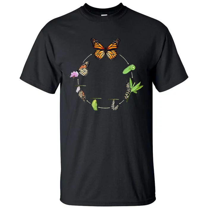 Monarch Life Cycle Butterfly Caterpillar Gift Tall T-Shirt