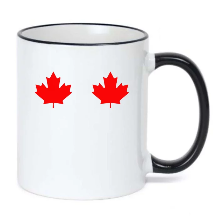 Maple Leaf Canada Day Canadian Flag Black Color Changing Mug