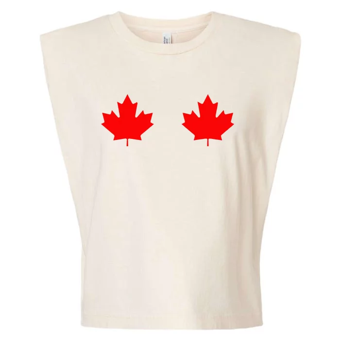 Maple Leaf Canada Day Canadian Flag Garment-Dyed Women's Muscle Tee