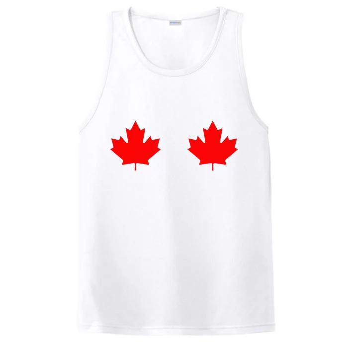 Maple Leaf Canada Day Canadian Flag Performance Tank