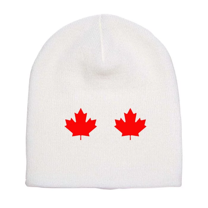 Maple Leaf Canada Day Canadian Flag Short Acrylic Beanie