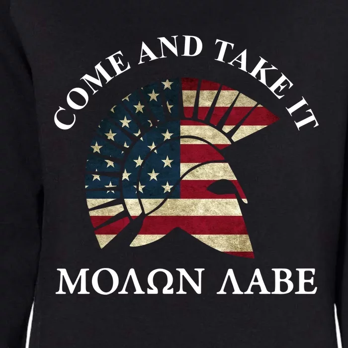 Molon Labe Come And Take It Womens California Wash Sweatshirt