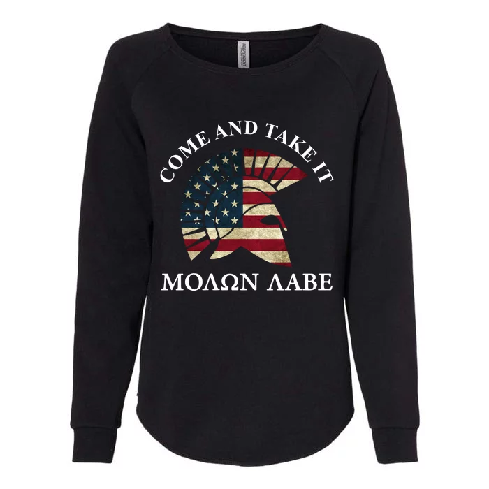 Molon Labe Come And Take It Womens California Wash Sweatshirt