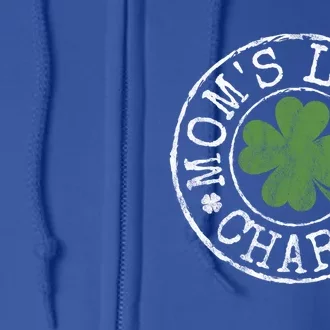 Moms Lucky Charm Irish Clovers St Patricks Day Gift Full Zip Hoodie