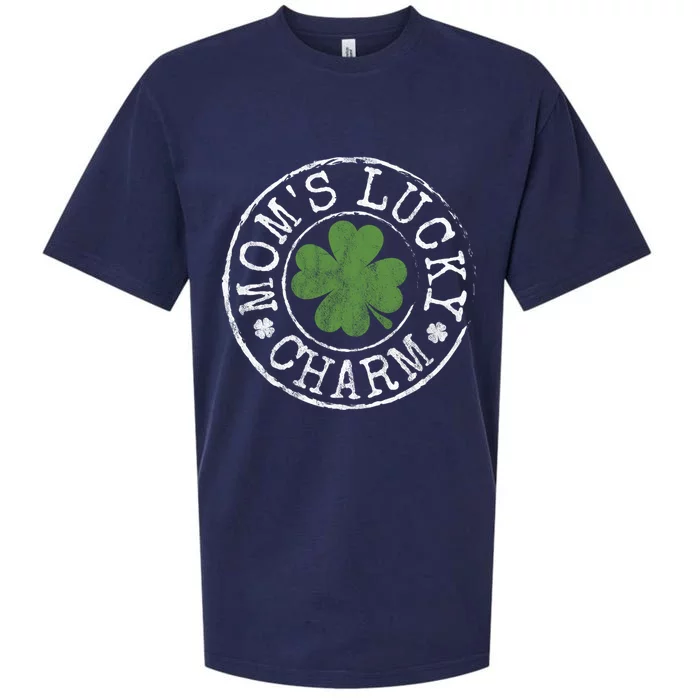 Moms Lucky Charm Irish Clovers St Patricks Day Gift Sueded Cloud Jersey T-Shirt