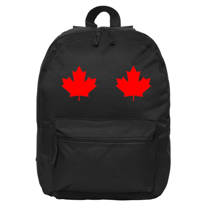 Maple Leaf Canada Day Canadian Flag 16 in Basic Backpack