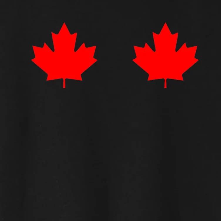 Maple Leaf Canada Day Canadian Flag Women's Crop Top Tee