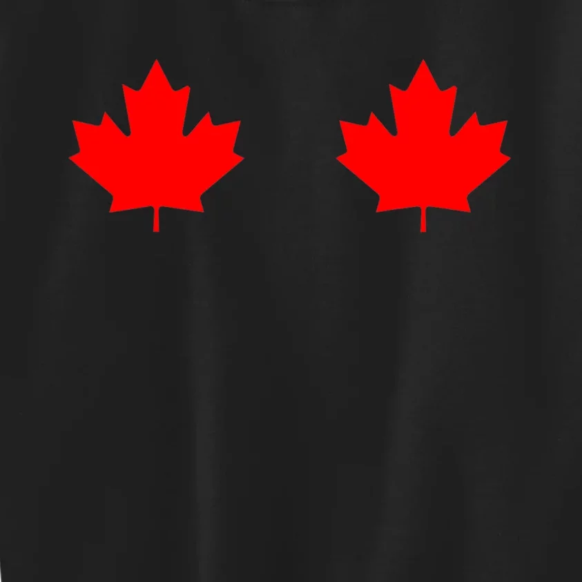 Maple Leaf Canada Day Canadian Flag Kids Sweatshirt