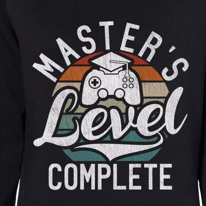 Masters Level Complete Graduation Funny Video Gamer Cool Gift Womens California Wash Sweatshirt