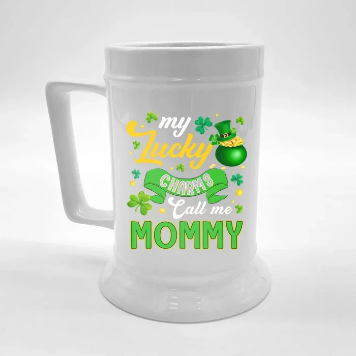 My Lucky Charms Call Me Mommy Happy St Patricks Day Front & Back Beer Stein