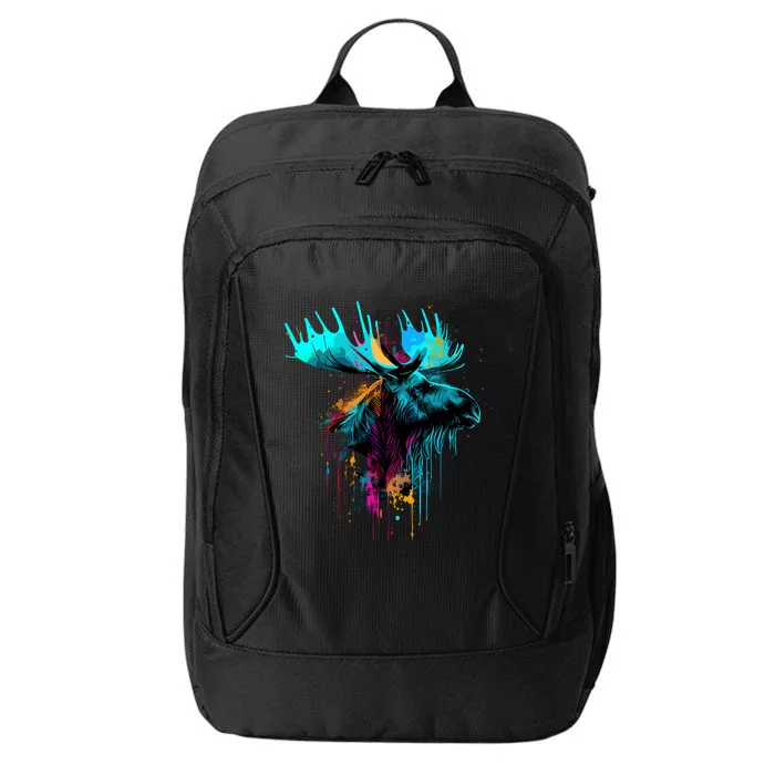 Moose Lovers Colorful Pop Art Beautiful Moose City Backpack