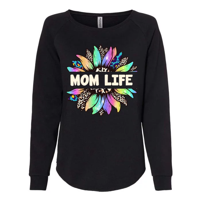 Mom Life Colorful Sunflower Womens California Wash Sweatshirt