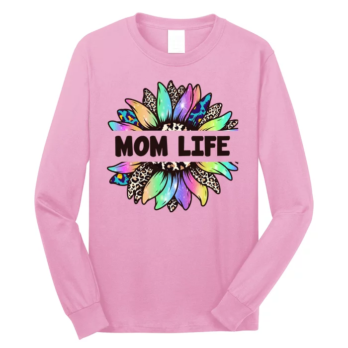 Mom Life Colorful Sunflower Long Sleeve Shirt