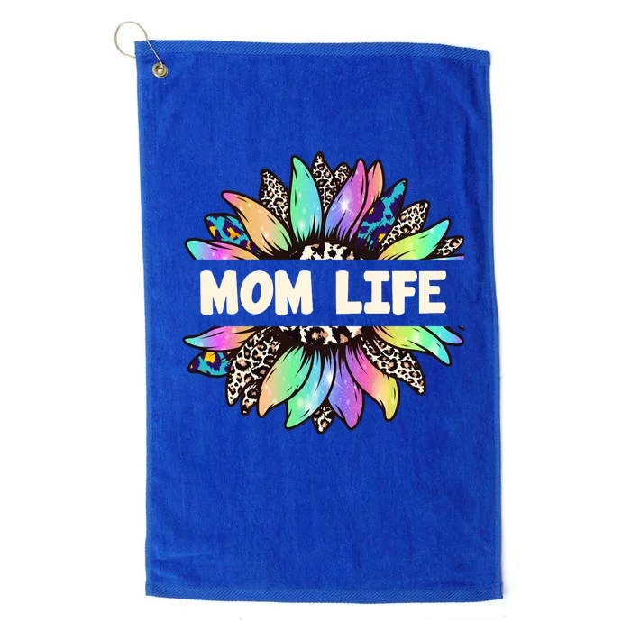 Mom Life Colorful Sunflower Platinum Collection Golf Towel