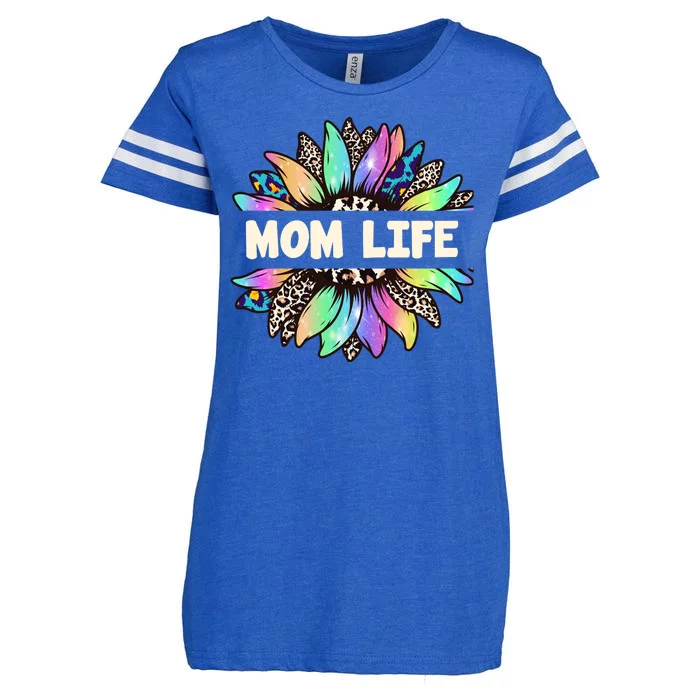 Mom Life Colorful Sunflower Enza Ladies Jersey Football T-Shirt