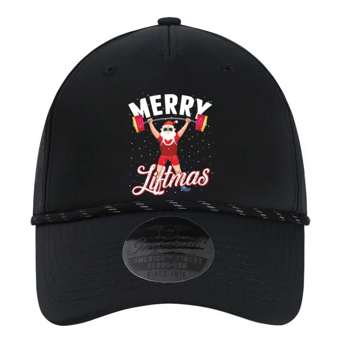 Merry Liftmas Cool Santa Claus Lifting Gym Gift Performance The Dyno Cap