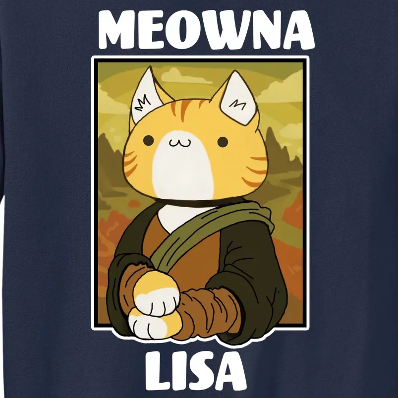 Meowna Lisa Cat Portrait Sweatshirt