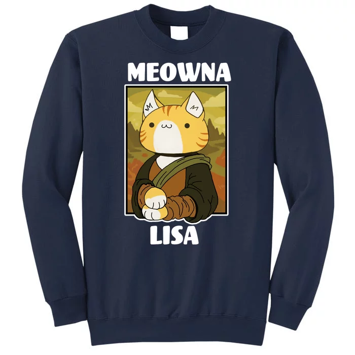 Meowna Lisa Cat Portrait Sweatshirt