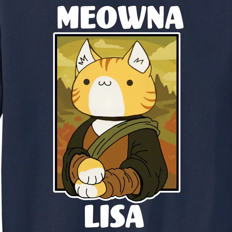 Meowna Lisa Cat Portrait Tall Sweatshirt