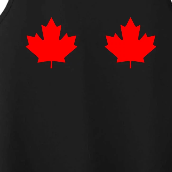 Maple Leaf Canada Day Canadian Flag Performance Tank