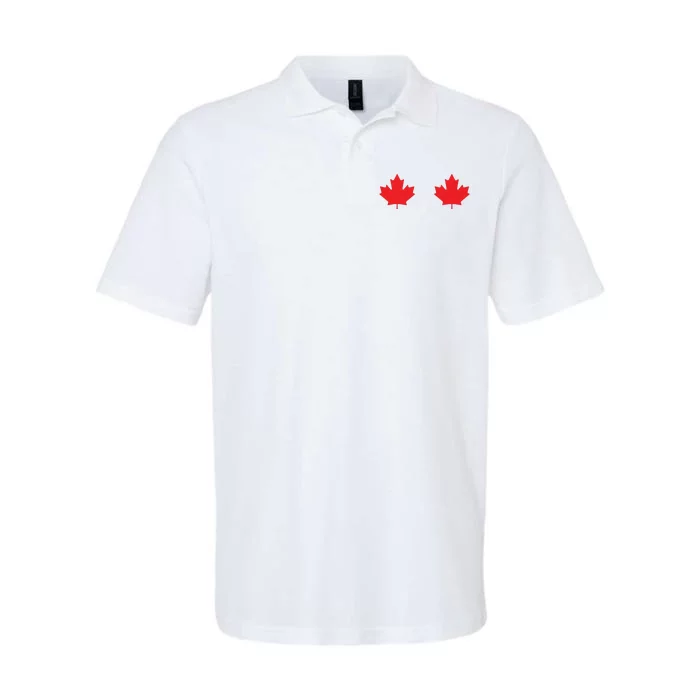 Maple Leaf Canada Day Canadian Flag Softstyle Adult Sport Polo