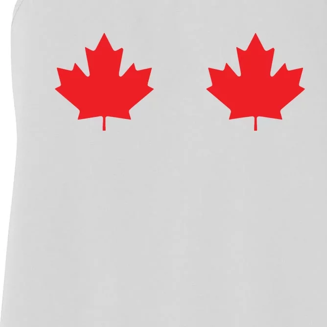 Maple Leaf Canada Day Canadian Flag Women's Racerback Tank