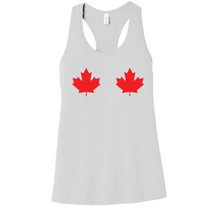 Maple Leaf Canada Day Canadian Flag Women's Racerback Tank