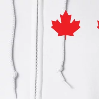 Maple Leaf Canada Day Canadian Flag Full Zip Hoodie