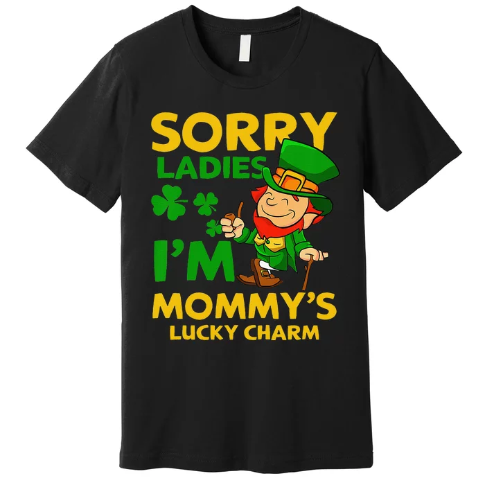 Mommy's Lucky Charm St Patricks Day Leprechaun Premium T-Shirt