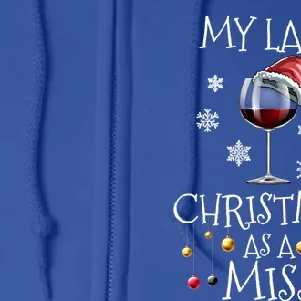 My Last Christmas As A Miss Engaget Bachelorette Party Gift Full Zip Hoodie