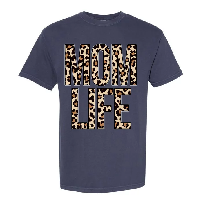 Mom Life Cheetah Print Cute Mother's Day Gift Garment-Dyed Heavyweight T-Shirt