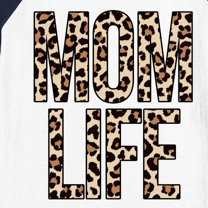 Mom Life Cheetah Print Cute Mother's Day Gift Baseball Sleeve Shirt