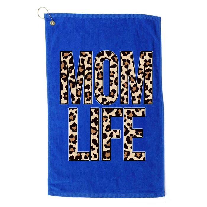 Mom Life Cheetah Print Cute Mother's Day Gift Platinum Collection Golf Towel