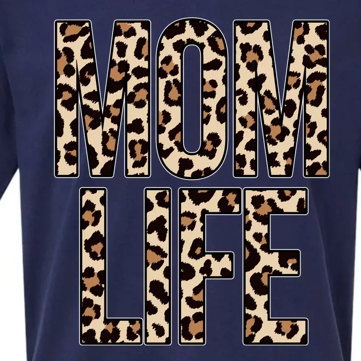 Mom Life Cheetah Print Cute Mother's Day Gift Sueded Cloud Jersey T-Shirt