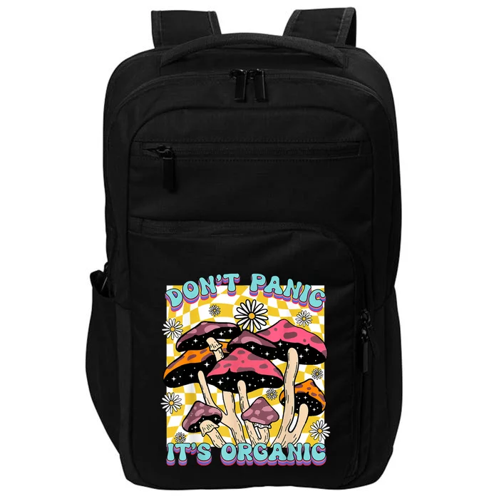 Mushroom Lover Dont Panic Its Organic Psychedelic Groovy Impact Tech Backpack