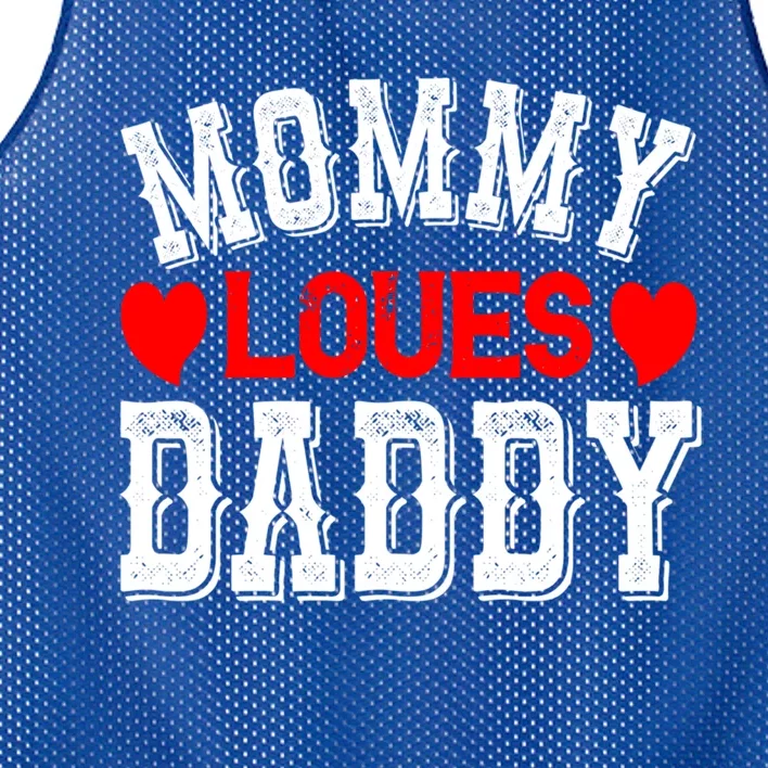 Mommy Loves Daddy Gift Mesh Reversible Basketball Jersey Tank