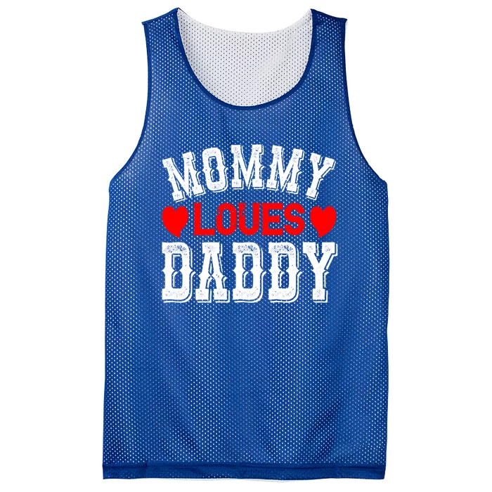 Mommy Loves Daddy Gift Mesh Reversible Basketball Jersey Tank