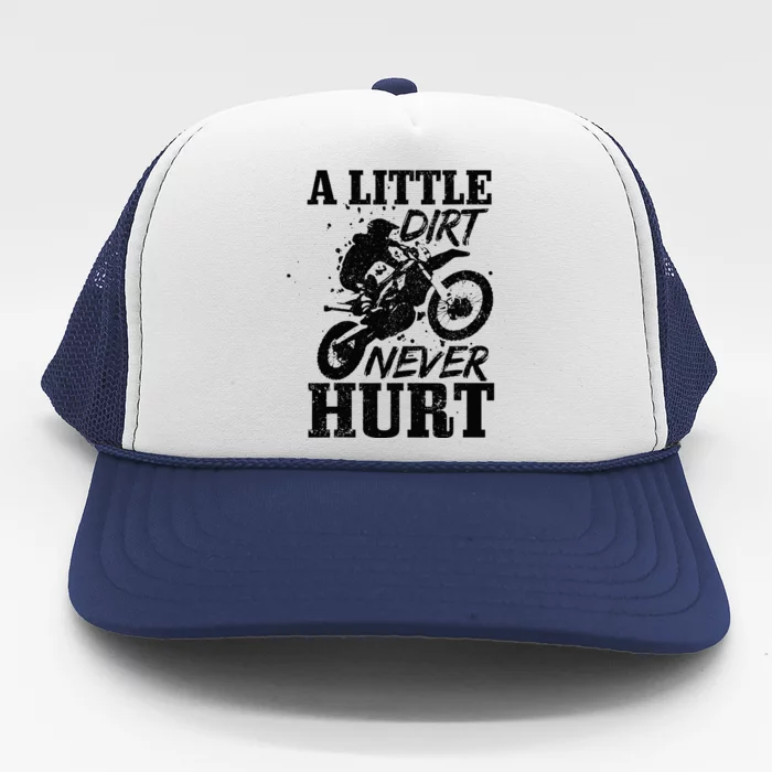 Motocross Little Dirt Never Hurt Dirt Bike MX Racing Biker Trucker Hat