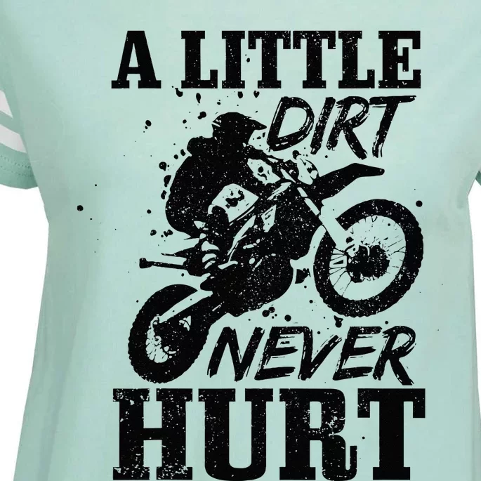 Motocross Little Dirt Never Hurt Dirt Bike MX Racing Biker Enza Ladies Jersey Football T-Shirt