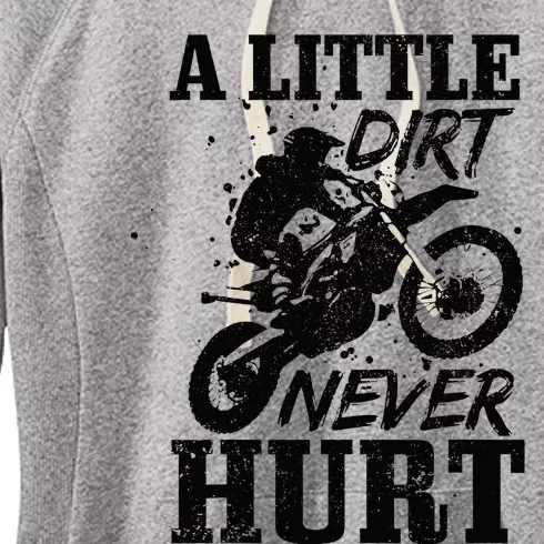 Motocross Little Dirt Never Hurt Dirt Bike MX Racing Biker Women's Fleece Hoodie