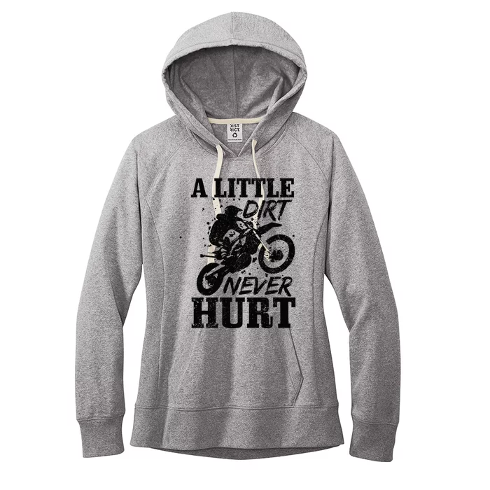 Motocross Little Dirt Never Hurt Dirt Bike MX Racing Biker Women's Fleece Hoodie