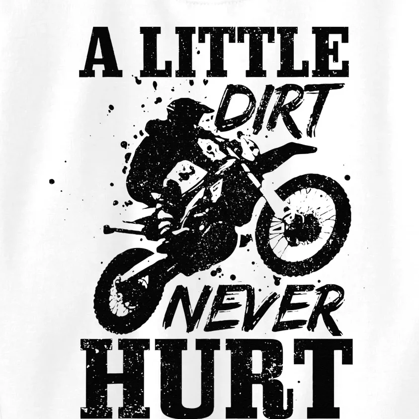 Motocross Little Dirt Never Hurt Dirt Bike MX Racing Biker Kids Sweatshirt