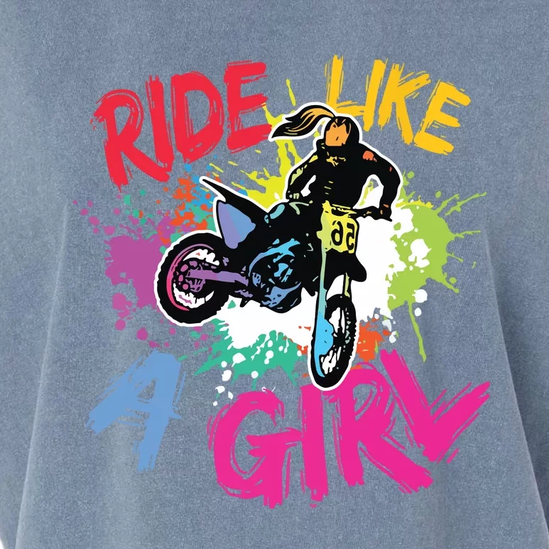 Motocross Lovers Dirt Bike Biker Garment-Dyed Women's Muscle Tee